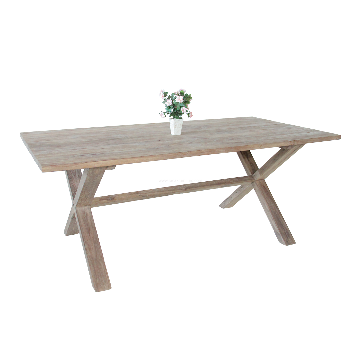 Dining table X (with bar ) , full teak , top 3 cm web 2