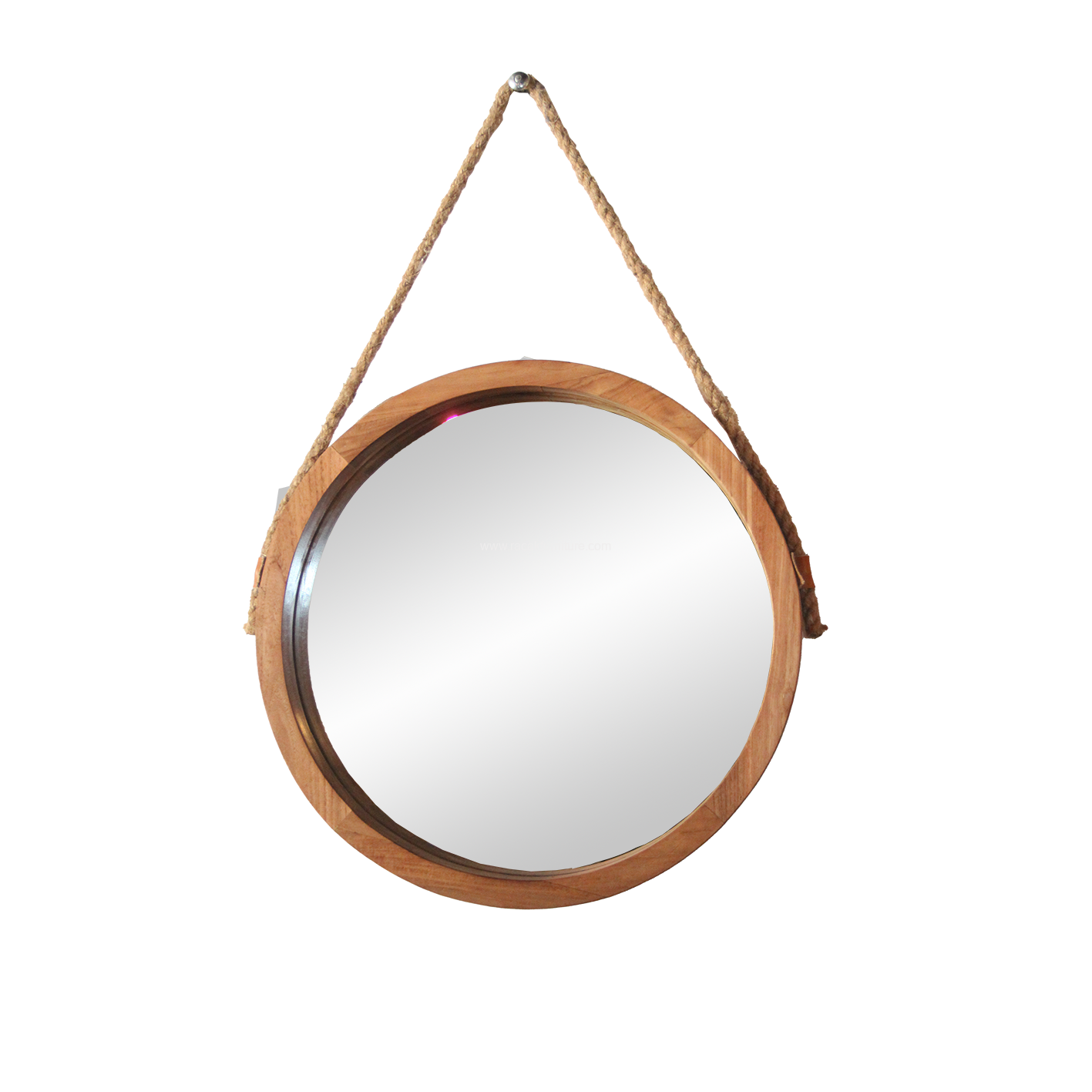 Round Mirror - with hanging rope (1)