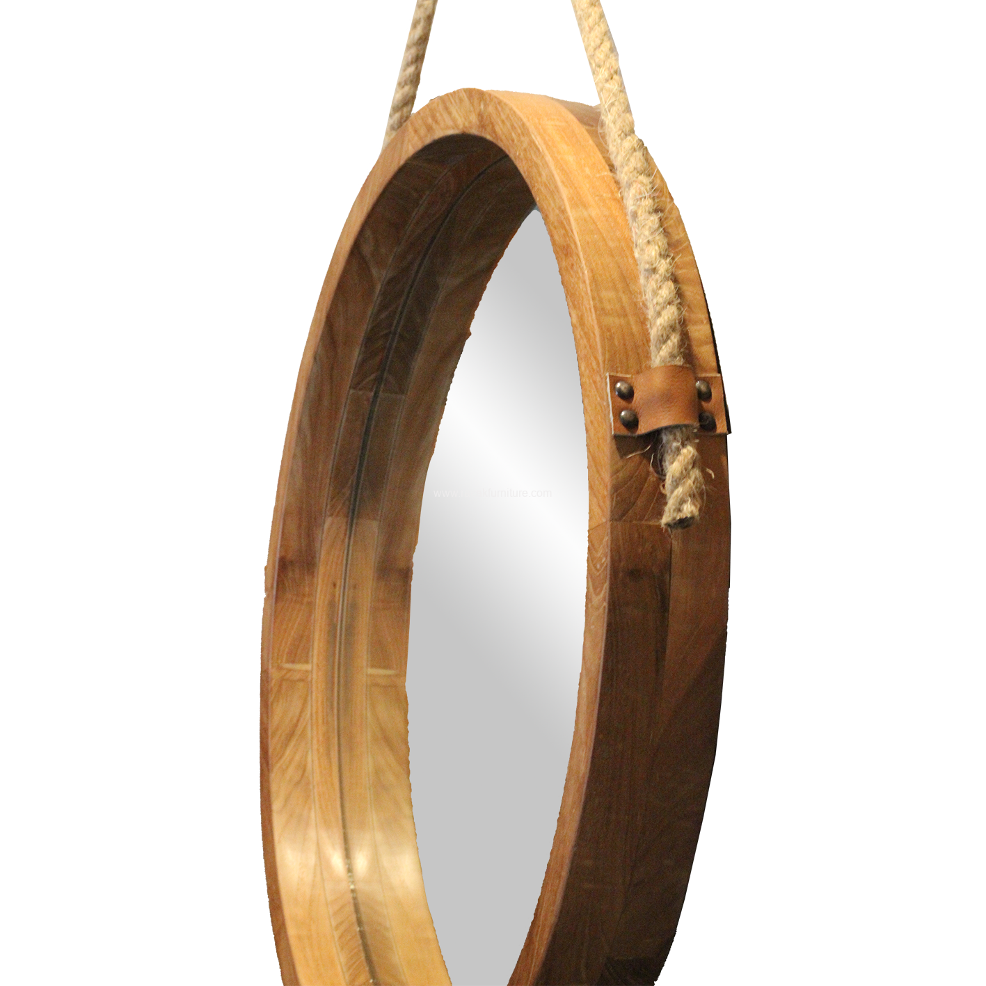 Round Mirror - with hanging rope (2)
