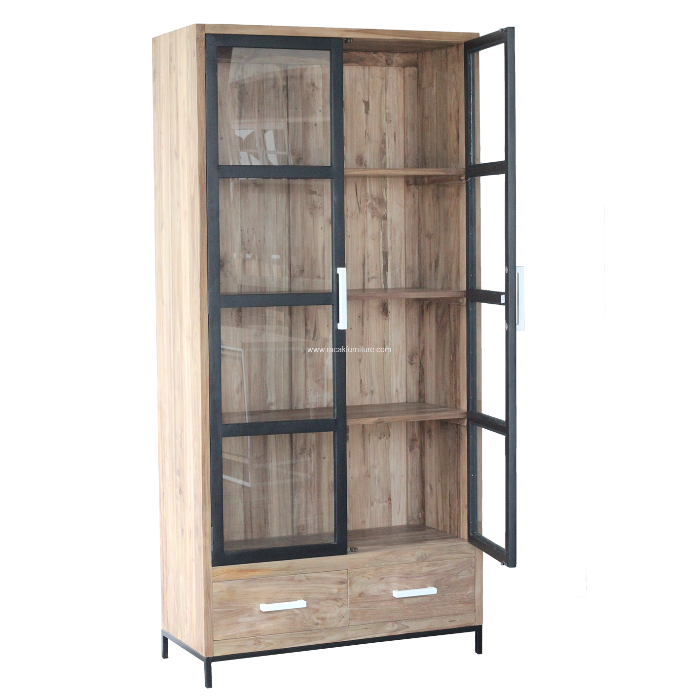 Cabinet LARKA 2 door with glass 2 drawer (4)